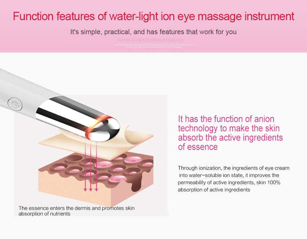 Beauty Eye Massager USB Genopladelig Facial Massager Hudplejeenhed Detaljer