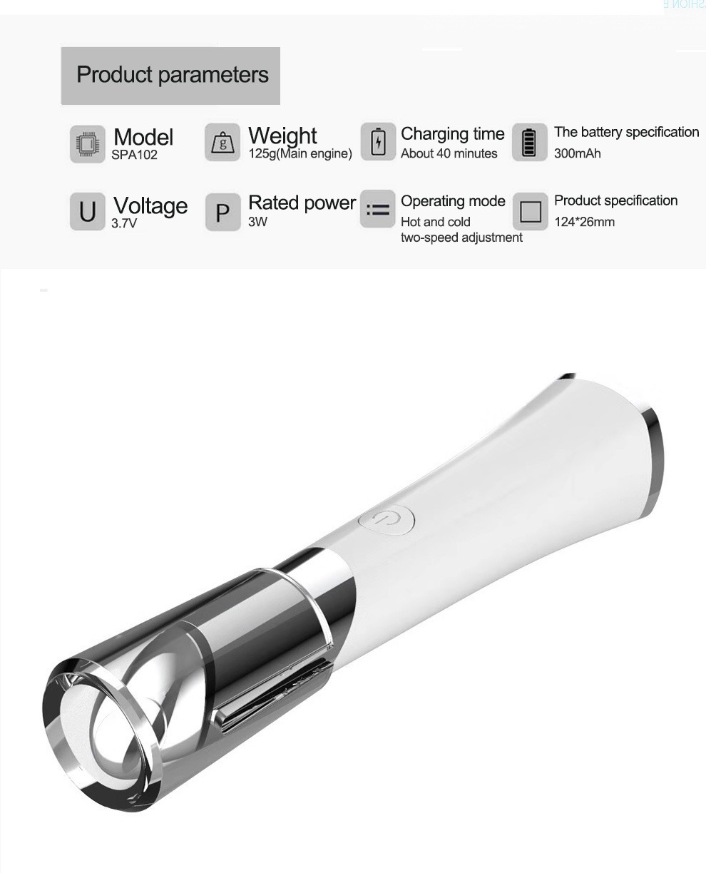 Beauty Eye Massager USB Genopladelig Facial Massager Hudplejeenhed Detaljer