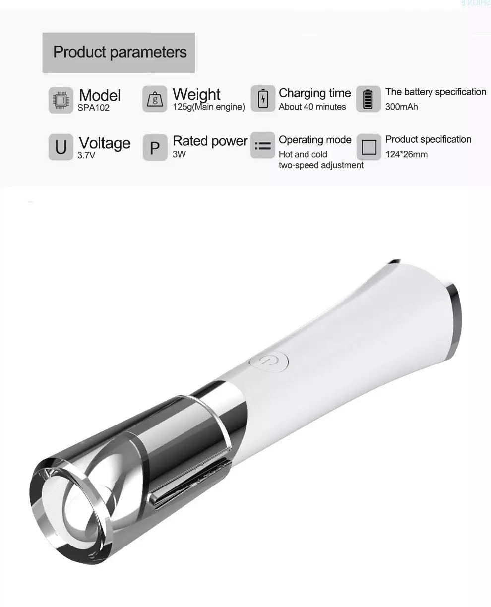 Beauty Eye Massager USB Genopladelig Facial Massager Hudplejeenhed Detaljer