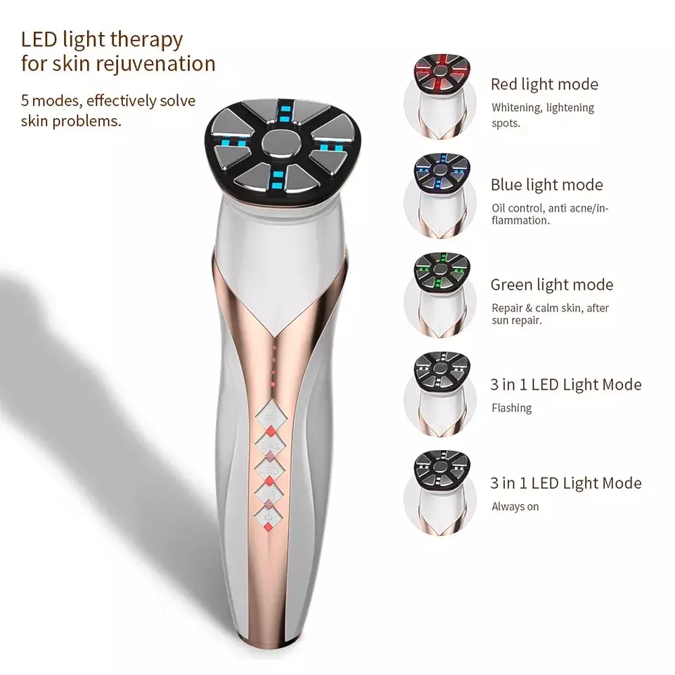 Bærbar EMS Facial Beauty RF Anti Wrinkle Home Beauty Device